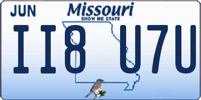 MO license plate II8U7U