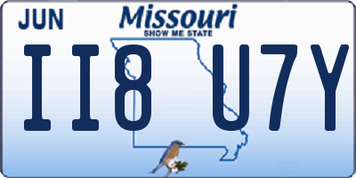 MO license plate II8U7Y