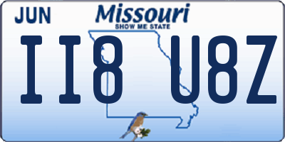 MO license plate II8U8Z