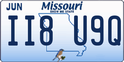 MO license plate II8U9Q
