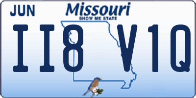 MO license plate II8V1Q