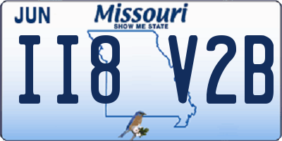 MO license plate II8V2B