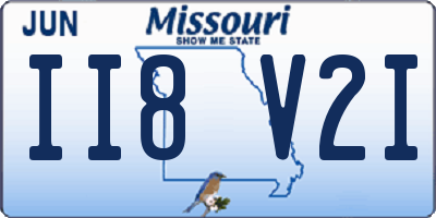 MO license plate II8V2I