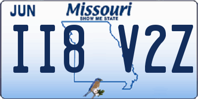 MO license plate II8V2Z