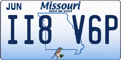 MO license plate II8V6P