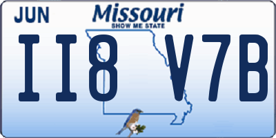 MO license plate II8V7B