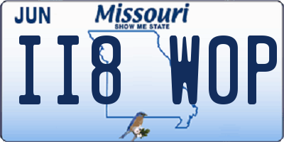MO license plate II8W0P