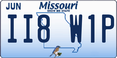 MO license plate II8W1P