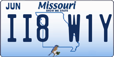 MO license plate II8W1Y