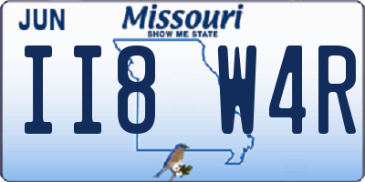 MO license plate II8W4R