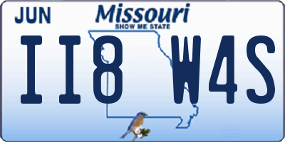 MO license plate II8W4S
