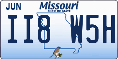 MO license plate II8W5H