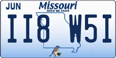 MO license plate II8W5I