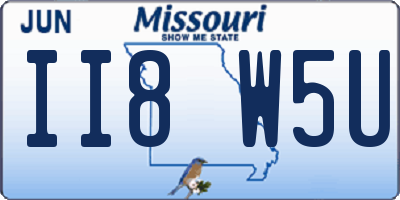 MO license plate II8W5U