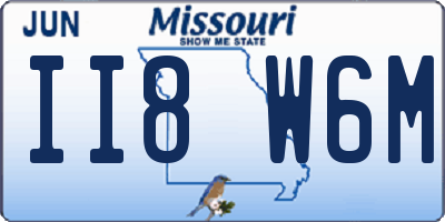 MO license plate II8W6M