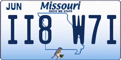 MO license plate II8W7I