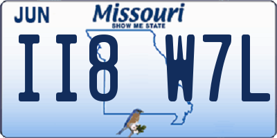MO license plate II8W7L