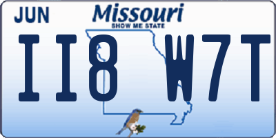 MO license plate II8W7T