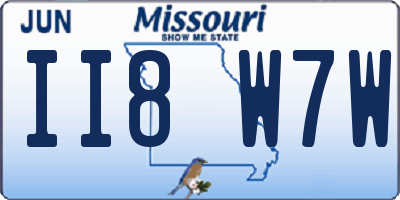 MO license plate II8W7W