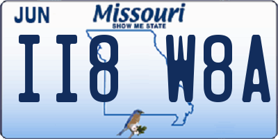 MO license plate II8W8A