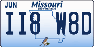MO license plate II8W8D