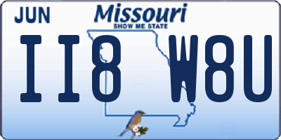 MO license plate II8W8U