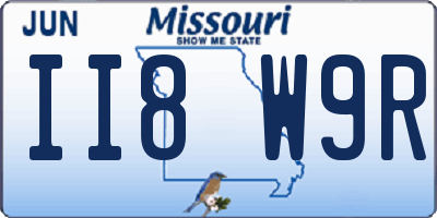 MO license plate II8W9R