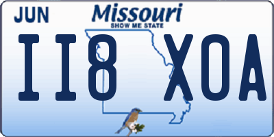 MO license plate II8X0A