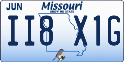 MO license plate II8X1G