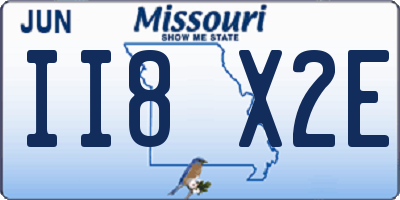 MO license plate II8X2E