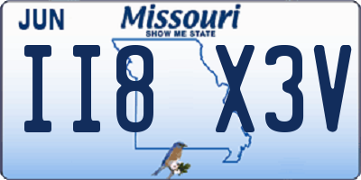 MO license plate II8X3V