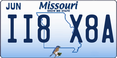 MO license plate II8X8A