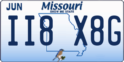 MO license plate II8X8G
