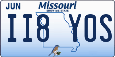 MO license plate II8Y0S