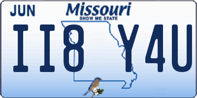 MO license plate II8Y4U