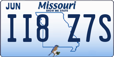 MO license plate II8Z7S