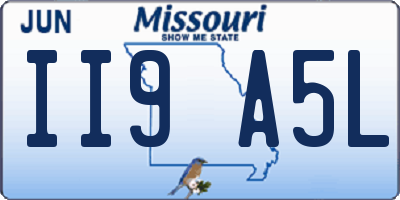 MO license plate II9A5L