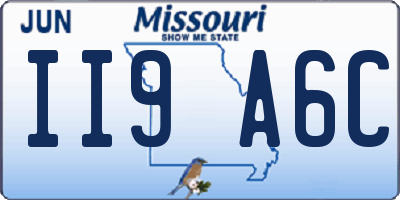 MO license plate II9A6C