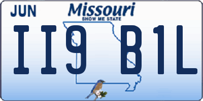 MO license plate II9B1L