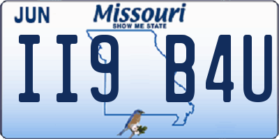 MO license plate II9B4U