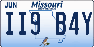 MO license plate II9B4Y