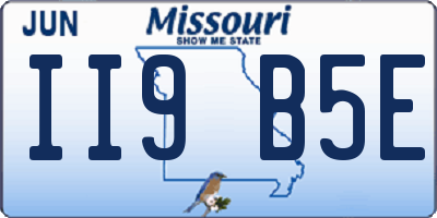MO license plate II9B5E
