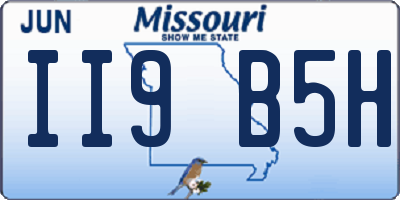 MO license plate II9B5H