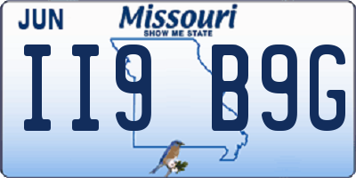 MO license plate II9B9G