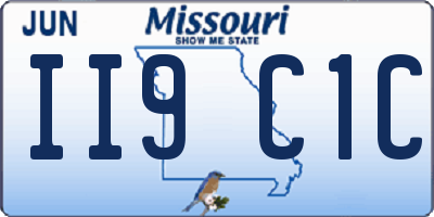 MO license plate II9C1C