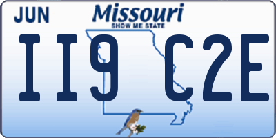 MO license plate II9C2E