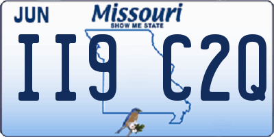 MO license plate II9C2Q