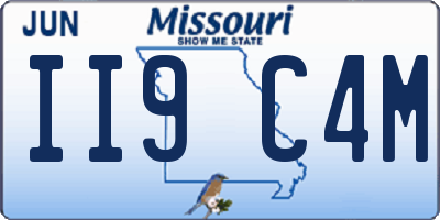 MO license plate II9C4M