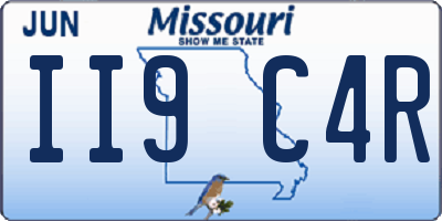 MO license plate II9C4R