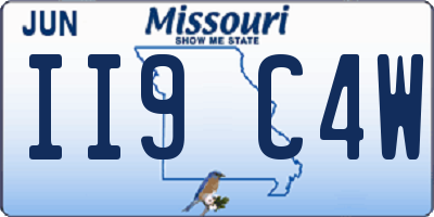 MO license plate II9C4W